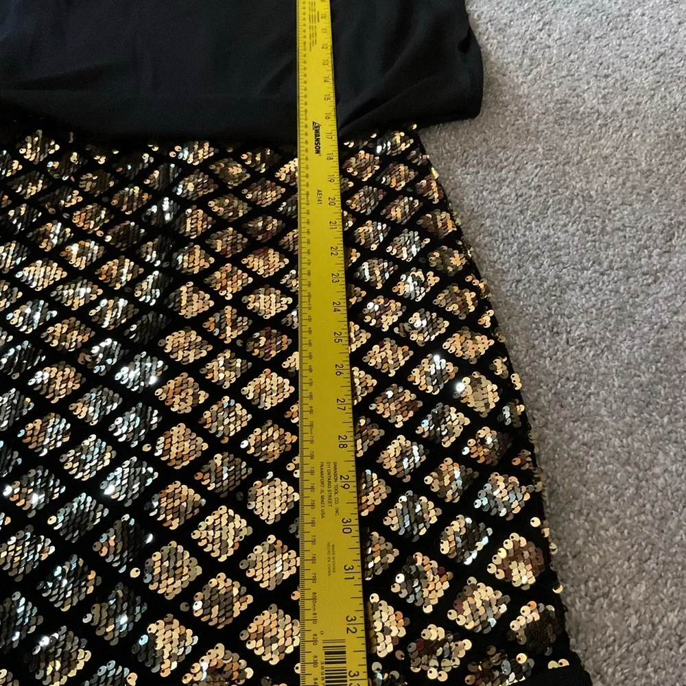 SHEIN Black and Gold Mini Dress - Picture 6 of 6